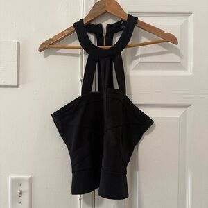 H&M Black Zip-Up Collar